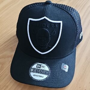 New Era Black Raiders Adjustable Cap